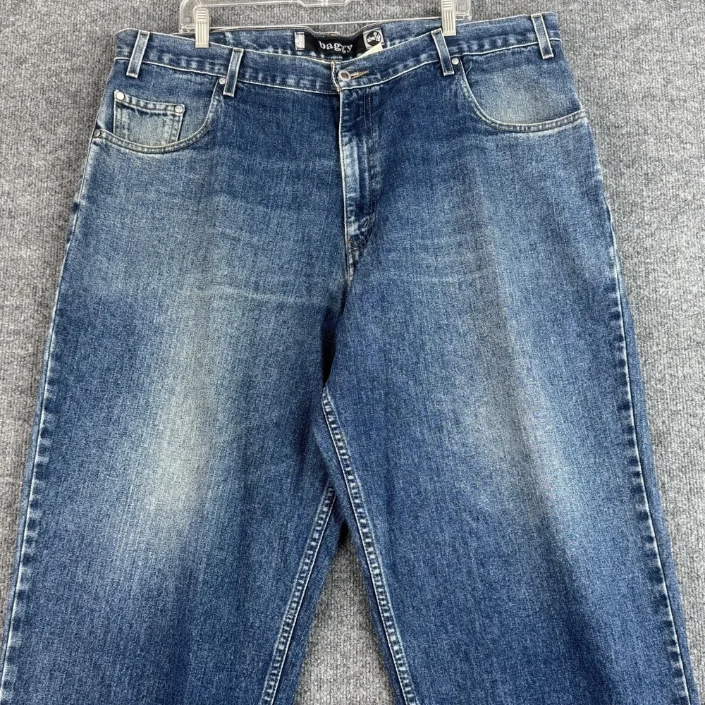 Vintage 2000 Levi's SilverTab Baggy Jeans Mens 42x34 Blue Denim Y2K Wide Leg